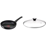 Tefal G26004 Ultimate On Bratpfanne | 24 cm & Glasdeckel 24 cm, Edelstahlfassung, Spülmaschinenfest, Dampfventil, Thermokunststoffgriff, 28097512