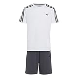 Adidas Unisex Junior Train Essentials AEROREADY 3-Stripes Regular-Fit Training Set Trainingsanzug, White/Black, 152