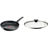 Tefal G26006 Ultimate On Bratpfanne | 28 cm & Glasdeckel 28 cm, Edelstahlfassung, Spülmaschinenfest, Dampfventil, Thermokunststoffgriff, 28097712