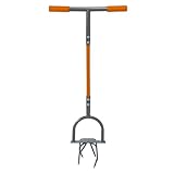 PROFI-PARTNER Kraftsparende Bodenfräse 2-in-1 – Gartenkralle & Klingen-Wechselkopf/Kultivator mit Handgriff & Trittplatte, Rückenschonend, Fast 1 m lang, Twist Tiller für Beet/Unkraut/Harte Erde