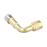 Hosrivae Ventilverlängerungsadapter für Motorrad- und Autoreifen, Kupferkonstruktion, 45°/90°/135° abgewinkelter Vorbauverlängerer für schmale Nabenfüllungen (45度)