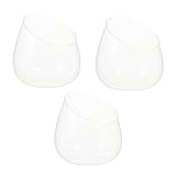 BESPORTBLE 3 Stück Schräg Geschnittene Glasflaschen für Mikrolandschaften Ökologische Bonbongläser Als Tischdekoration Langlebige Terrarienvasen aus Glas