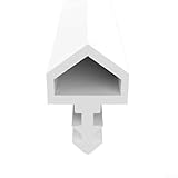 5 m Gummi-Türrahmen-Dichtungsband, 10 mm breit, für Zimmertür, Fenster, Zuhause, Büro, Zugschutz und Schalldämmung (weiß)