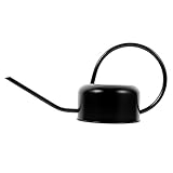 LIOOBO Gießkannen Mit Langem Auslauf Gartenwässerung Garten Gießkannen Gießkanne Im Freien Groß Gießkanne Aus Edelstahl Einfache Gießkanne Sprühbewässerungstopf Black Rostfreier Stahl