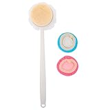 Alipis Peeling Rückenbürste mit Ergonomischem Rutschfestem Griff Doppelseitige Duschbürste aus Weichem Material für Sanftes Körperpeeling bei Männern und Frauen