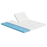 Meisterschlaf Gelschaum+ Split-Topper 150x180 cm – Höhe 9cm – Gelax RG 50 – Oeko-TEX® Standard 100 – Tencel™ Lyocell 3D Doppeltuch-Bezug waschbar – für weicheres Liegegefühl – Made in Germany