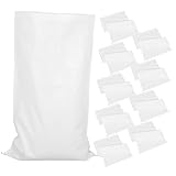 FONDOTIN 20 Stück Wasserdichtes PP -Auskleidungsbeutel Sandentfernungstasche leere Sandsäcke Sandsackständer Sandsäcke für Überschwemmungen Weiß