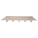KANBCNG Feldbett Klappbar Erwachsene Feldbett Ultraleichtes Campingbett Tragbar Campingbett Faltbar Leicht Klappbett Camping bis 150 kg für Zelt 190 × 65 × 17cm für Roadtrips Wandern usw (Khaki)