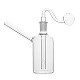 RORA Glasbong Wasserpfeife Bubbler Bong Klar für Smoking Bongs (klar)