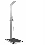 ZEYUAN Gartendusche mit Bodenelement WPC Edelstahl, Dusche Für Garten, Outdoor Shower, Garten Dusche, Außen Dusche - 3051288