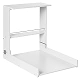 Geuther Wand Wickelregal Wicki I Wickeltisch klappbar inkl. Wickelauflage I Platzsparende Wickelkommode klappbar für Babyzimmer I Wandwickeltisch mit Regalfach I Wickelunterlage abwaschbar | Weiß