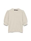 VERO MODA Damen VMDOFFY 2/4 O-Neck Pullover GA NOOS Strickpullover, Birch/Detail:Melange, XSW / 30L