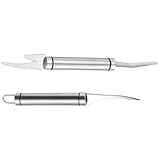 MAGICLULU 1 Satz Garnelen-drahtmesser Aus Edelstahl Werkzeug Zur Auswahl Von Meeresfrüchten Gekrösemesser Fish Scale Remover Fischschupper Für Den Haushalt Garnelenreiniger Silver 2st