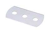 Fackelmann Ersatzklingen für Reinungsschaber, Klingen aus Edelstahl für Kochfeldschaber, Klingen für Ceranfeldschaber (Farbe: Silber), Menge: 5 Stück, 4,4 x 2,2
