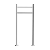 Metzler Briefkastenständer aus Edelstahl V2A | Freistehender Briefkasten Ständer 120 cm | Briefkasten Standfuß wetterfest & rostfrei inkl. Montagematerial