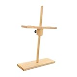 ERINGOGO Trichterständer aus Holz Chemielaborständer Trichterhalter Laborröhrenständer Labor-Trichtergestell Experimentierzubehör Ständer für Trichter Beige