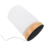 SAFIGLE LED Nachttischlampe Zylindrische Touch Lampe mit USB Ladung Dimmbare Schlafzimmer Nachtleuchte aus Holz Wärme Licht für Bettseite und Tischdeko