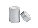 Amazon Basics Gewebeband, robust, besonders stark, 4.77 cm x 18.28 m, zur allgemeinen Verwendung, für Reparaturen an Haus oder Auto, Heimwerken und Outdoor-Aktivitäten, silberfarben, 4 Stück