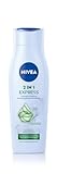 NIVEA 2in1 Express Shampoo & Spülung, intensive Haarpflege mit Aloe Vera und Glanz Serum, Haarshampoo & Spülung für Pflege in Expresszeit (250 ml)