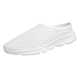 Generisch Loafer Damen Pantoffeln Sommer Mesh Atmungsaktiv Leichtgewichts Slipper Einfarbig Slip On Weiche Sohle Dämpfung Hausschuhe Outdoor Beach Casual Sommerschuhe,37-40.5 Eu