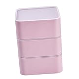 OSALADI 3 Stücke Teiliges Mini Aufbewahrungsbox mit Deckel Plastikkiste für Schreibtisch Vielseitiger Organizer für Kosmetik Bürobedarf und Kleinteile Leuchtenden Farben