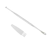 ibasenice Tragbarer Ohrreiniger aus Edelstahl Kompakter Ohrenschmalzentferner für Haushalt und Reisen Rutschfester Griff Sanfte Ohrpflege für Täglichen Gebrauch