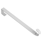 Weihnachtsgirlandenhaken aus Metall aus Schmiedeeisen, Längenverstellbarer Türhänger für Mäntel und Taschen (Teleskopmodell – weiß)