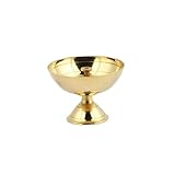 Pyali Diya (Größe 4), 74 g, hochwertige Öllampe für tägliche Puja und andere religiöse Rituale, Zuhause, Büro und Tempel, festliche Geschenke, Pyali-Ständer für Heimdekoration