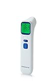 Orbisana FTM 380 Infrarot Fieberthermometer mit Altersstufen - 3 Monate – 6 Jahre / 6 Jahre – 12 Jahre/ab 12 Jahren; Misst in °C oder °F; 40 Speicherplätze; Maße: 14,3 x 3,5 x 4,1 cm