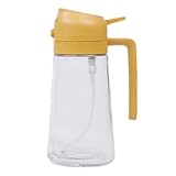 Ölspenderflasche für die Küche, Ölspender, 2-in-1-Ölspender, Küchensprüher, Ölspender, 470 ml, Pulvierflasche