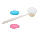 Beatifufu Duschpeeling Rückenbürste Satz für Männer mit Doppelseitigen Borsten Ergonomischer Griff Sanfter Körperpeeling Schwamm für Dusche und Massage