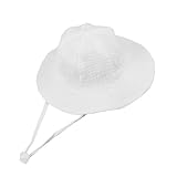 TOPPERFUN Neugeborenen Sonnenhut aus Reiner Baumwolle Verstellbar mit Breiter Krempe Weicher UV Schutz für Junge Mädchen für Outdoor Reisen und Täglichen Gebrauch