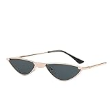 Kleine Rahmen Cat Eye Frauen Dreieck Sonnenbrille Pendler Sport UV400 Autofahren Mode Sonnenbrille(Gold)