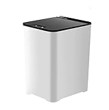 TOTIKI MüLleimer Smart Sensor Mülleimer Wohnzimmer Badezimmer Schlafzimmer Mit Deckel Automatischer Mülleimer Zuhause Rubbish Bin(White,17 * 21 * 35cm)