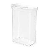 Emsa N11424 Optima Schüttdose 2,2 Liter | rechteckig | Schiebedeckel | ideal zum Portionieren | 100% sicher/hygienisch/unbedenklich| Frischedichtung | BPA-frei | transparentes Design