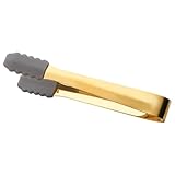 Eiszange – Zuckerzange, kleine Servierzangen aus Edelstahl | Lebensmittelzange aus Edelstahl | Würfelzange aus Silikon | -Servierclip