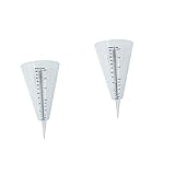 OFFSCH 2St Regenmessbecher agritox gartenwerkzeuge Measuring Cups Jack rain Gartengeräte rain Gauge Regenfall Niederschlagsmesser Messbecher Regenwassermessgerät Regenmesser Transparent