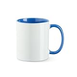Wunderschöner Tassendruck Der träumende Engel Personalisierbar Tasse Becher Druck Mug Geschenk Engel Wolken Liebe Erinnerung Frieden Reinheit Flügel Himmel Hoffnung (03 blau – mit Motivdruck)