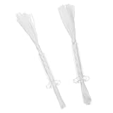 AMUSLESUR 2 Stück Baumwoll dochte Öllampen mit Glasrohr Sauber Brennend Vielseitig Einsetzbar für Petroleumöfen Hochzeiten und Laternen Einfach zu Ersetzen Langlebiges Material aus