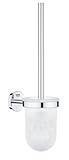 GROHE Start Cosmopolitan - Toilettenbürstengarnitur (Material: Glas/ Metall, Wandmontage, vedeckte Befestigung), chrom, 41169000