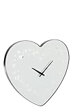 J-Line Wanduhr Herz - Glas - schwarz