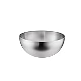 4-teilige Edelstahlschüssel, Doppelt Isoliert, Suppenschüssel, Nudelschüssel, Langlebig, Leicht Zu Reinigen, Salat-Instant-Nudelschüssel Zum Backen, Kochen, für Salate und zur Zubereitung(4pcs silver)