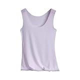 Nidddiv Unterhemden Damen Schwarz Stretch Tank Top Nahtlose Kühlseide Unterziehshirt Einfarbige Tanktops U-Ausschnitt Ärmelloses Funktionsshirt mit Schlüsselloch & Seitendetails für Yoga, Sport