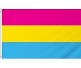 CC wonderland zone 3x5 Fuß Pansexual Pride Flag - Lesbische Fahnen Polyester mit Messingösen