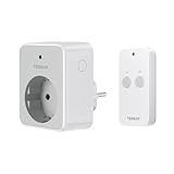 TESSAN Funksteckdose mit Fernbedienung, Steckdose mit Fernbedienung 30,5M Reichweite, 3600W innen, Schaltbare mit Magnetische, Programmierbar