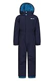 Mountain Warehouse Cloud Kinder Schneeanzug - Wasserdichter, einteiliger Winteroverall mit verschweißten Nähten & Fleece-Futter für Mädchen und Jungen Marine Kinder 128 EU (7-8 Jahre)