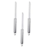 VANZACK 3 Stück Teiliges Edelstahl Ananasschäler mit Scharfem Cutter Ergonomischem Griff Langlebig und Rostfrei Praktisches Küchenwerkzeug zum Entfernen der Ananasaugen für