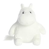 Aurora® Adorable Moomin® Stofftier - Unwiderstehlicher Begleiter - Endloses Spielen - Weiß 20,3 cm