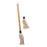 UPKOCH 2 Sätze Grillpinsel Ersetzbarer Baumwollpinsel mit Holzgriff für Bbq Grillzubehör Sauce und Marinade Langlebig und Praktisch für Grill und Bbq Rippchen zu Reinigen Lagern