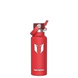 Super Sparrow Trinkflasche Edelstahl - Ultraleicht Thermobecher - 500ml - Standardmund Stroh-Deckel - BPA-Frei Thermoskanne, Thermosflasche für Sport, Travel, Schule, Outdoor